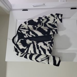 Shearling zebra jacket